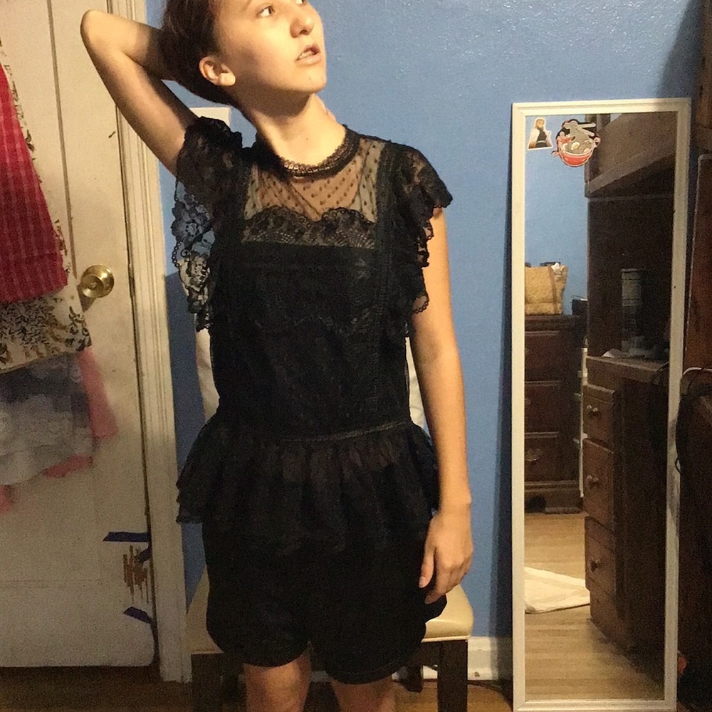 Black lace top